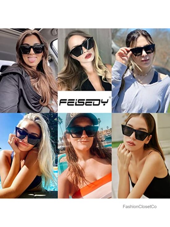 Vintage Square Cat Eye Sunglasses Women Trendy Cateye 52mm UV400 main image 6